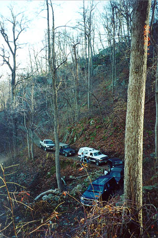View from part the way up the washout